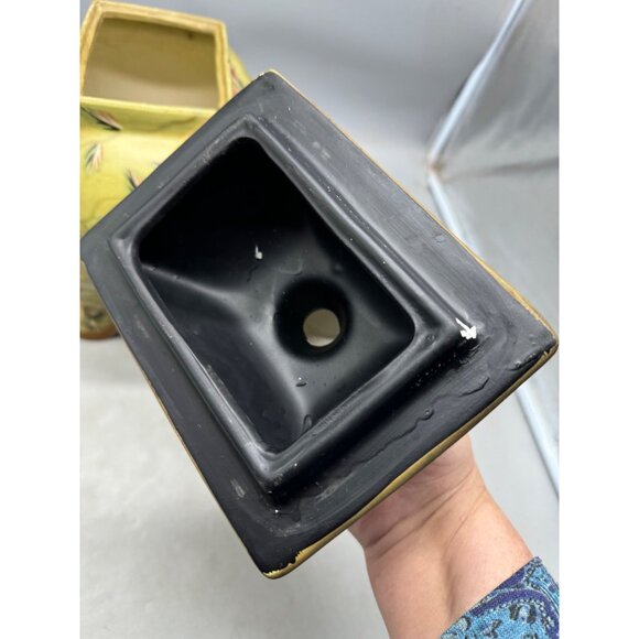 Mervyn's 2004 market sklep green floral canister lid storage home decor READ - Picture 7 of 8